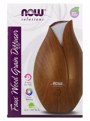 NOW Foods, Solutions, Ultrasonic Faux Wood Grain Diffuser, 1 Piece