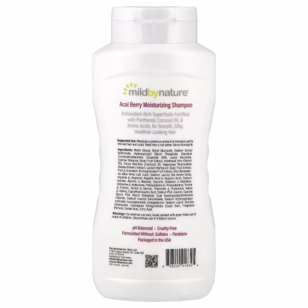 Mild By Nature, Acai Berry Moisturizing Shampoo, 16 fl oz (473 ml) - Image 3