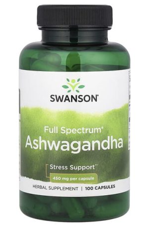 Swanson, Full Spectrum® Ashwagandha, 900 mg, 100 Capsules (450 mg per Capsule)