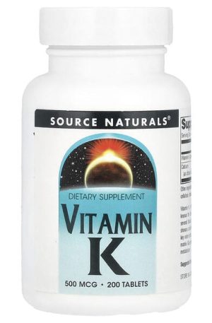 Source Naturals, Vitamin K, 500 mcg, 200 Tablets