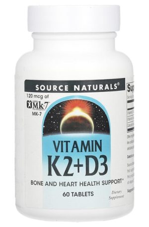 Source Naturals, Vitamin K2 + D3, 60 Tablets