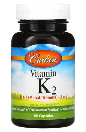 Carlson, Vitamin K2, MK-4 (Menatetrenone), 5 mg, 60 Capsules