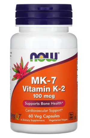 NOW Foods, MK-7 Vitamin K-2, 100 mcg, 60 Veg Capsules