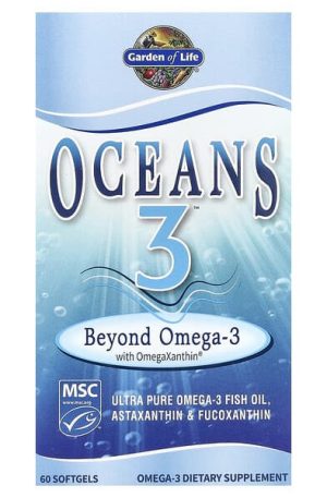 Garden of Life, Oceans 3™, Beyond Omega-3 with OmegaXanthin™, 60 Softgels