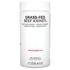 Codeage, Grass-Fed Beef Kidney, Pasture Raised, 500 mg , 180 Capsules